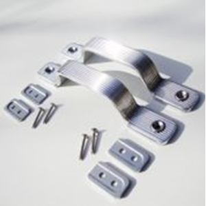 Picture of T2 Baywindow Door Pulls Deluxe fully polished. Pair