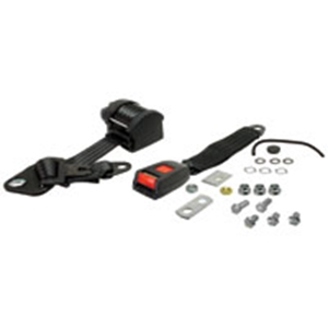 Picture of Rear 3 Point inertia seat belt, Mk1/2 Golf in black 