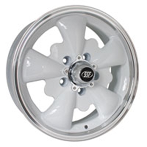 Picture of Alloy Wheel GT 5 spoke, White/polish lip. 5 x 112- 5.5 x 15 ET20