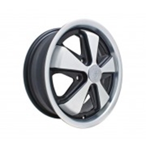 Picture of Empi 5 Spoke 911 Alloy Wheel in Matt Black with Matt Silver.