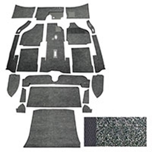 Picture of Carpet set,coupe,RHD,65-67, charcoal, narrow weave