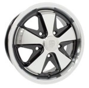 Picture of SSP Fooks Alloy Wheel Black and Polished 5.5Jx15'' with 5x130 Stud Pattern ET45